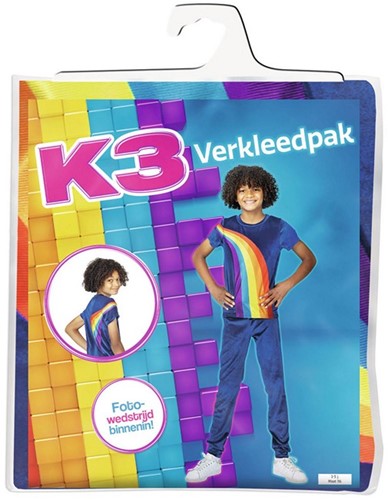 K3 Costume di Carnevale Arcobaleno (3-5 anni / Taglia 116)-2