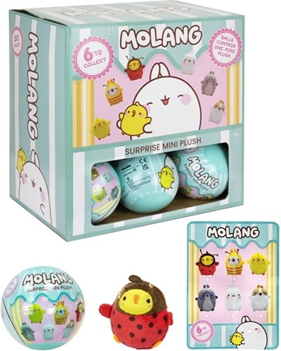Molang capsule 90mm met pluche 7,5cm 6 assorti in display (18)