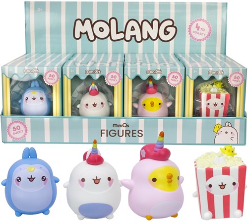 Molang MiniQs Figure 8cm in box 9x12cm 4 assortis in display (12)