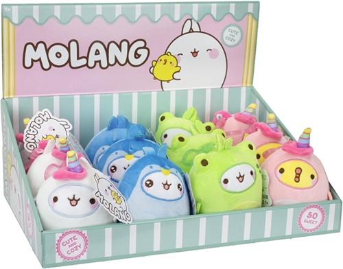 Molang Peluche 13cm + Bagclip assorttiis in display (12)