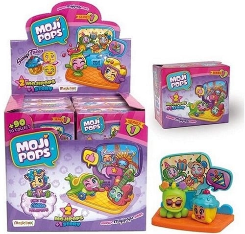 Moji Pops Story Box 2-Pack in display (12) 6x7cm
