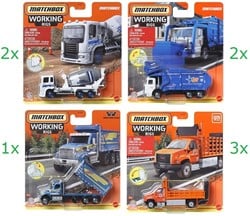 Matchbox Working Rigs Die Cast Construction Vehicles 4 Assorted 16x16.5cm