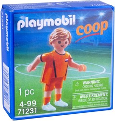 Playmobil Fußballer Orange Coop 9x9cm