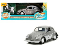 Die-Cast Punch Buggy '59 VW Beetle W/Gloves Silver 1/32 7,5x20cm