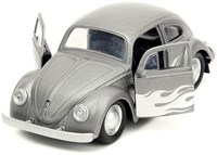 Die-Cast Punch Buggy '59 VW Beetle W/Gloves Silver 1/32 7,5x20cm-2