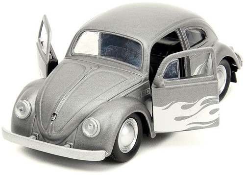 Die-Cast Punch Buggy '59 VW Beetle W/Gloves Silver 1/32 7,5x20cm-2