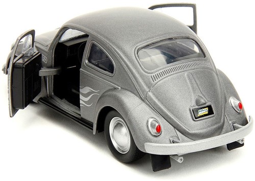Die-Cast Punch Buggy '59 VW Beetle W/Gloves Silver 1/32 7,5x20cm-3