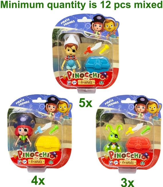 PINOCCHIO　ポップンテレファックス 新品未使用 Pinocchio and Friends Pirate Friends Playset assorted 14x16cm