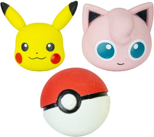 Pokemon 3D Erasers 3-Pack 16,5x7,8x4,3cm-3