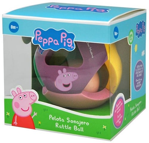 Peppa Pig Rammelaar Bal 10x10cm 