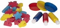 Paw Patrol Sponge & Paint Set in plastic kist 16x26cm-2