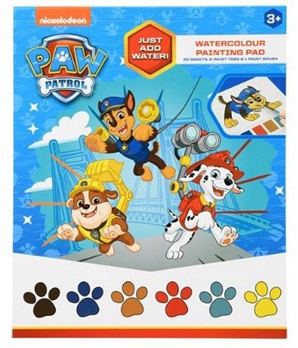 Paw Patrol Watercolour Painting Pad 16,5x20cm