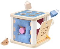Schmidt Selecta Steiff Jouet en bois Shape Sorter 21x21cm (Langue : allemand)-2