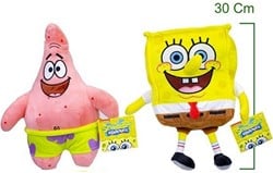 Spongebob Squarepants Peluche Spongebob + Patrick 2 assortis 30cm 