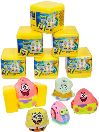 Spongebob Pluche 8cm assorti in Capsule 7x7cm