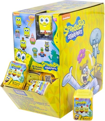 Spongebob Scented Puzzle Palz 3D Puzzel Gum assorti in display 4,5x6cm