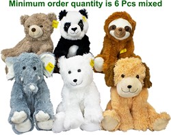 Sunkid animaux en peluche 6 assortis 70cm