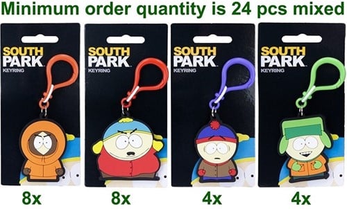 South Park Sleutelhanger 2D PVC 4 assorti 7x15,5cm