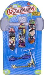 Ensemble de mini skateboards, scooter et skate 5 pièces 18x30cm