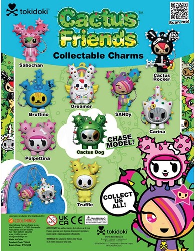 Cápsula 65mm. Tokidoki Cactus Friends Charms