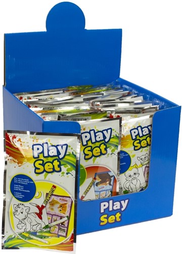 Play Set Kleurboek + 4x Mini Wasco + 7x Stickers assorti in display 10x16cm