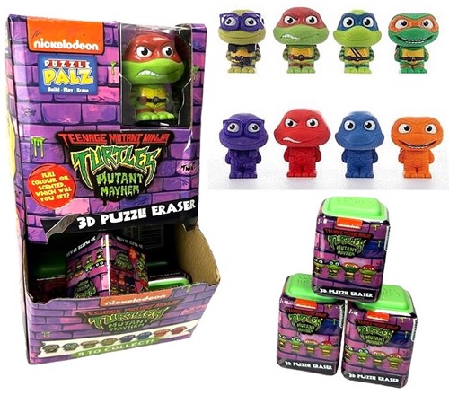 Teenage Mutant Ninja Turtles Scented Puzzle Palz 3D Goma de Borrar Rompecabezas surtidos in display 4,5x6cm