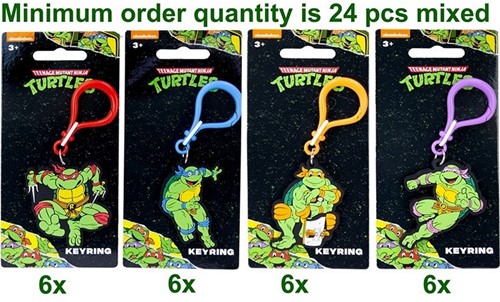 Teenage Mutant Ninja Turtles Porte-clés 2D PVC 4 assortis 7x15,5cm 