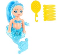 MERMAIDS Bambola sirena 12cm con 2 pettini 3 assortiti-3