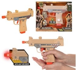 ALFAFOX Militärset Desert S + Pistole mit Licht und Sound 20x24,5cm