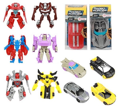 ROBOFORCES Veranderrobot Race Superauto 12 assorti 5x11cm