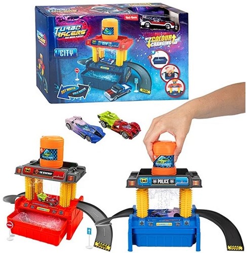 TURBO RACERS Set Car Wash 24 delig mwt auto + accessoires 8,5x30x19cm