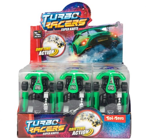 TURBO RACERS Coche -Kart- fricción 4 surtidos 9,5x5x3cm en display (12)-2