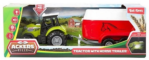 ACKERS VILLE Tractor 10cm with trailer + light and sound 2 assorted 9x25.5x8cm-3
