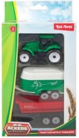TRACTOR Trattore 7cm con 2 rimorchi 6 assortiti 11x21,5cm-3
