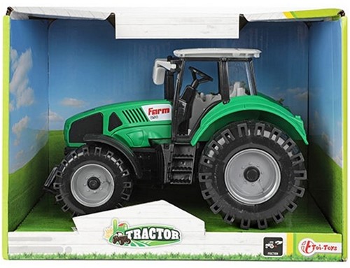 TRACTOR Tractor 19cm frictie groen 18x24cm