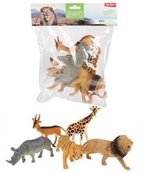 ANIMAL WORLD Wild Animaux Deluxe 5 pièces dans un sac 22,5x28cm