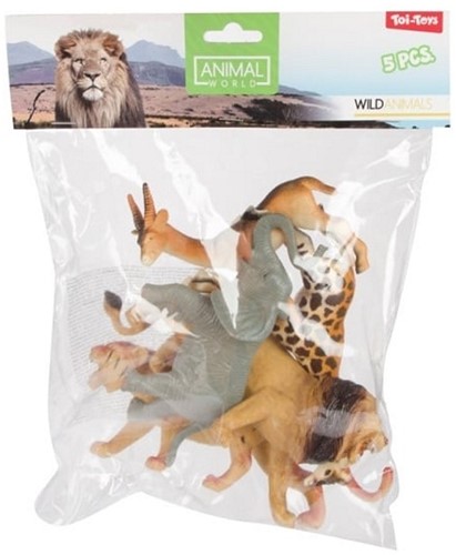 ANIMAL WORLD Wild Tieren Deluxe 5 Stück in einer Tüte 22,5x28cm-2