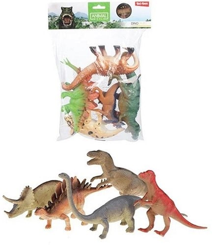 ANIMAL WORLD Dinosaurussen Deluxe 5 stuks in zak 22,5x28cm