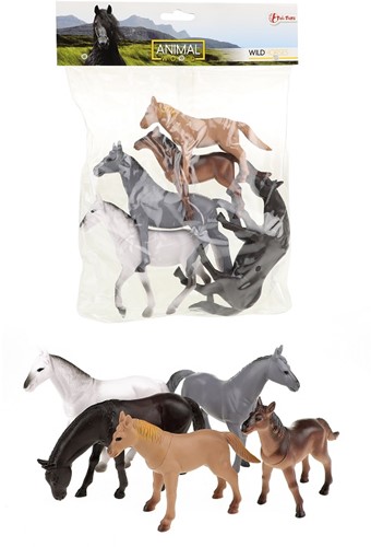 Paarden Deluxe in zak 5 stuks 13-15cm