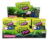 GLOW N FUN Glow in the Dark déco stickers Dino 9x12cm in display (24)-2