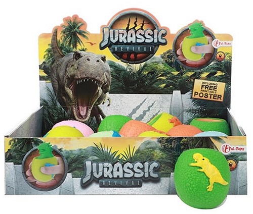 JURASSIC REVIVAL Knijpei -Pop-Out Dino 7cm 3 assorti in display (12)