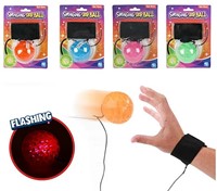 Ballon 5cm avec élastique Light Bungee + sangle cheville 4 assortis 10,5x19,5cm