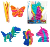 FUN Figure Board -Curly Board Mini- +10x string 6 assorted 10x12cm