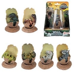 WORLD OF DINOSAURS Baby dino in broken egg 6 assorted 10x16cm