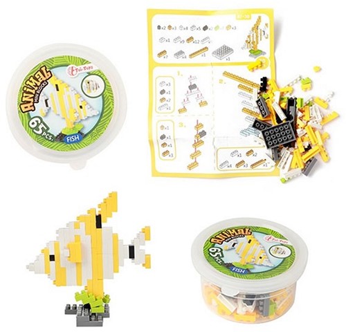 Blocs de Construction Mini Animal en Pot 18 assortis 7x7x3.5cm-3