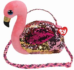 TY Plüsch Schultertasche Flamingo mit Glitzeraugen Sequin