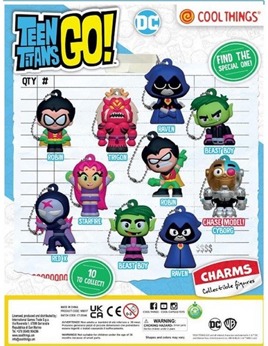 Capsule 65mm. Teen Titan Go Charms