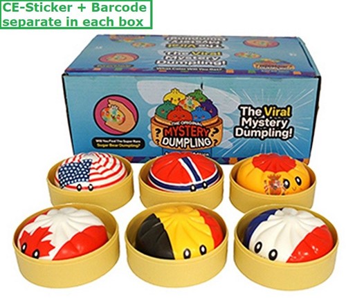 Surprise Squishy PU Dumpling 8,5cm 6 assorted in display (12) Country-Edition
