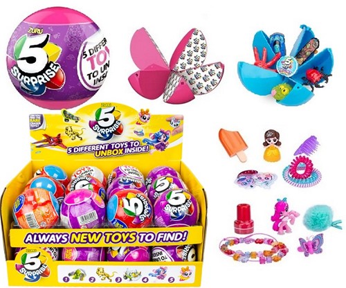 Zuru 5 Surprise Surprise Ball 80mm + toys assorted in display (24)