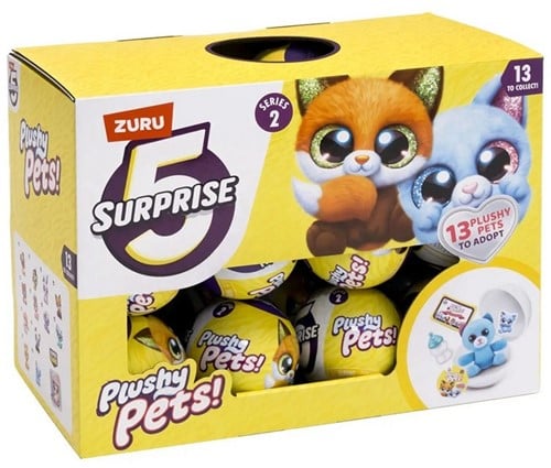 Zuru Plushy Pets 5 Surprise Pluche in verrassingsbal 9cm  assorti in display (24)